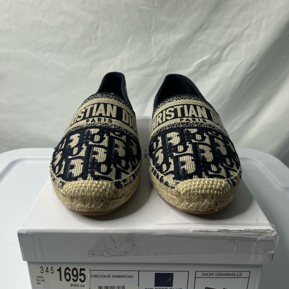 Dior Navy and Cream Espadrilles
